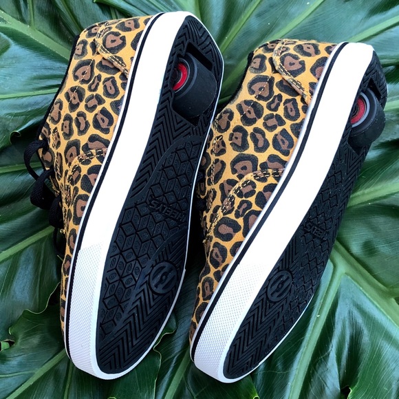 leopard print heelys